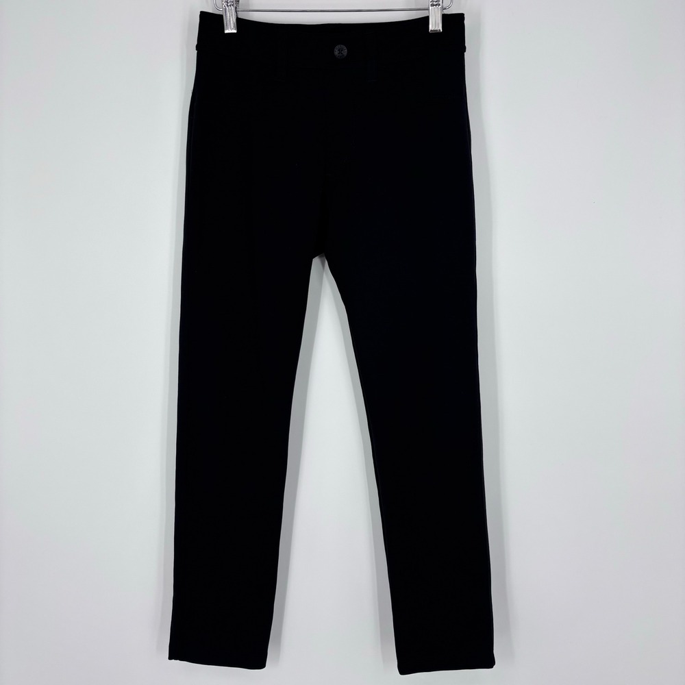 American Giant No-BS Pant Womens 6 Black Ponte Knit Slim Straight Work Trousers